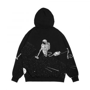 Alternative view of Space Cleaner Men's All-Over-Print Hoodie