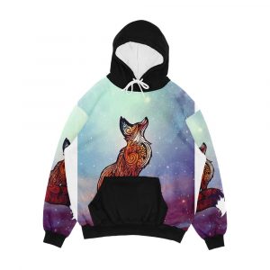 Space Fox Men's All-Over-Print Hoodie