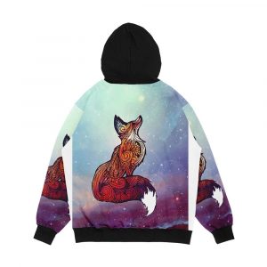 Alternative view of Space Fox Men's All-Over-Print Hoodie