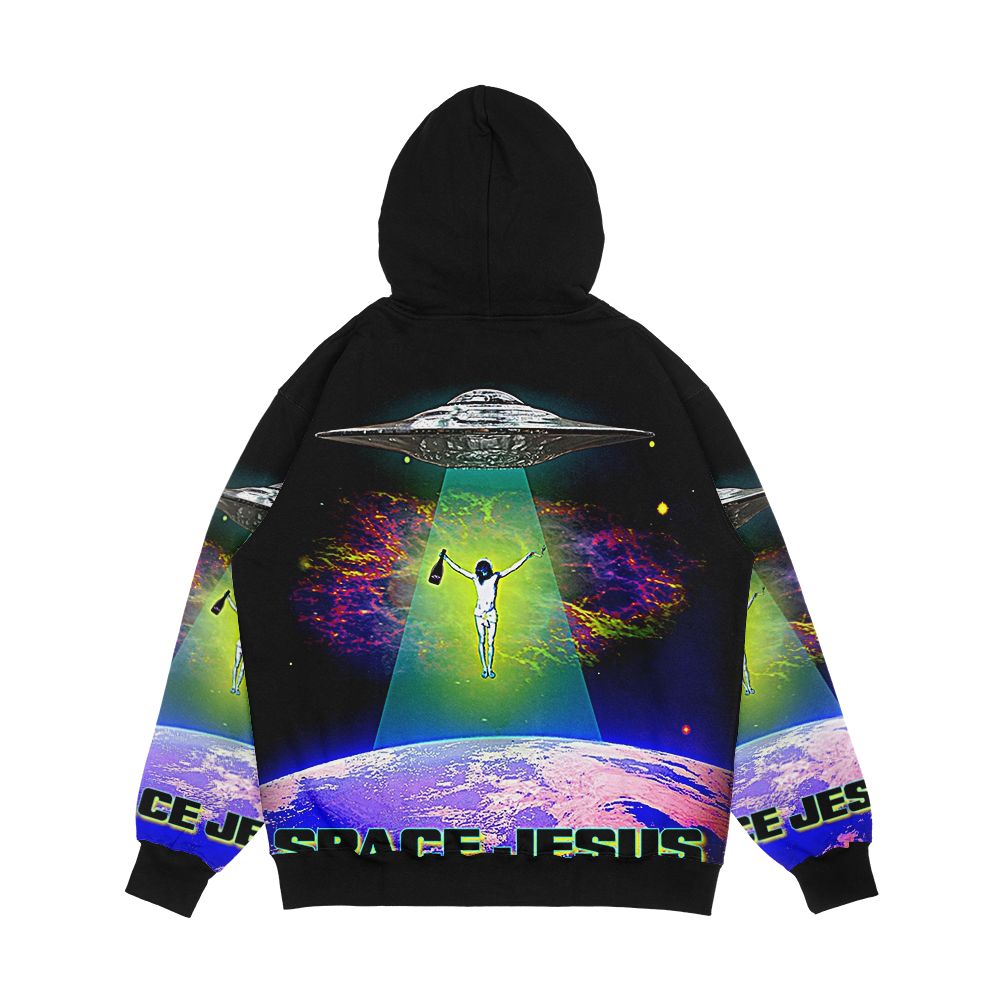 Space Jesus Men's All-Over-Print Hoodie - Image 2