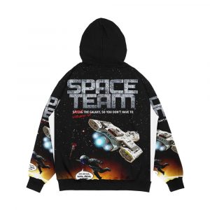 Alternative view of Space Team Cover Men's All-Over-Print Hoodie