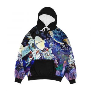 Spaceship Earth Mural Men's All-Over-Print Hoodie