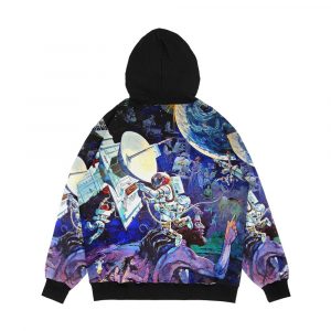 Alternative view of Spaceship Earth Mural Men's All-Over-Print Hoodie