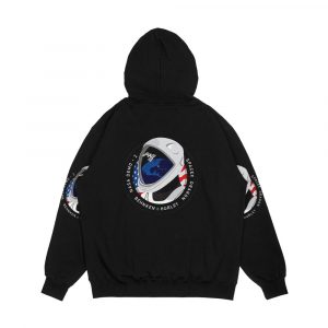 Alternative view of Spacex Nasa Crew Dragon Dm 2 Mission Patch Men's All-Over-Print Hoodie