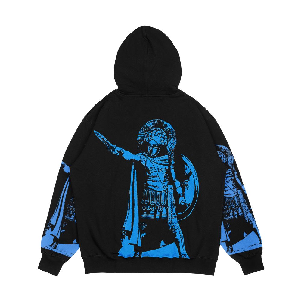 Spartan Hoplite Warrior Men's All-Over-Print Hoodie - Image 2