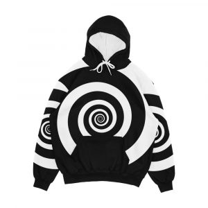 Spiral Hypnotic Retro Mind Control Visual Illusion Black And White Hd High Quality Men's All-Over-Print Hoodie