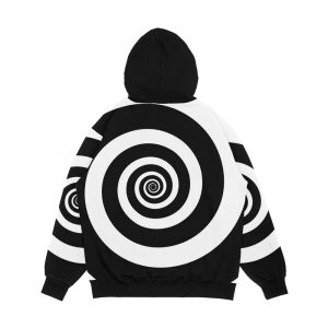 Alternative view of Spiral Hypnotic Retro Mind Control Visual Illusion Black And White Hd High Quality Men's All-Over-Print Hoodie
