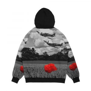 Alternative view of Spitfire And Hurricane Low Pass Men's All-Over-Print Hoodie