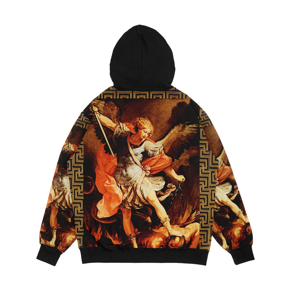 St Michael Archangel Men's All-Over-Print Hoodie - Image 2