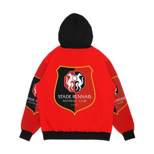 Alternative view of Stade Rennais Fc Men's All-Over-Print Hoodie