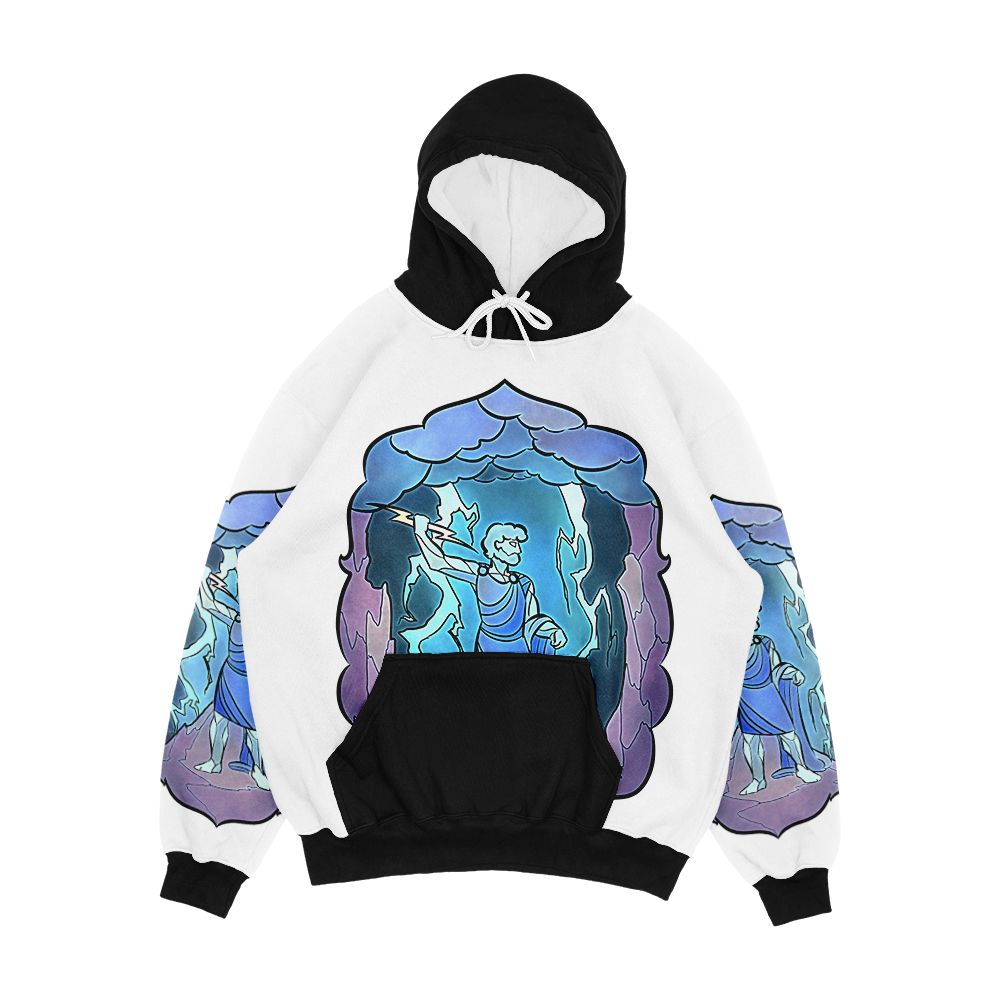 Stained Glass Zeus Men's All-Over-Print Hoodie