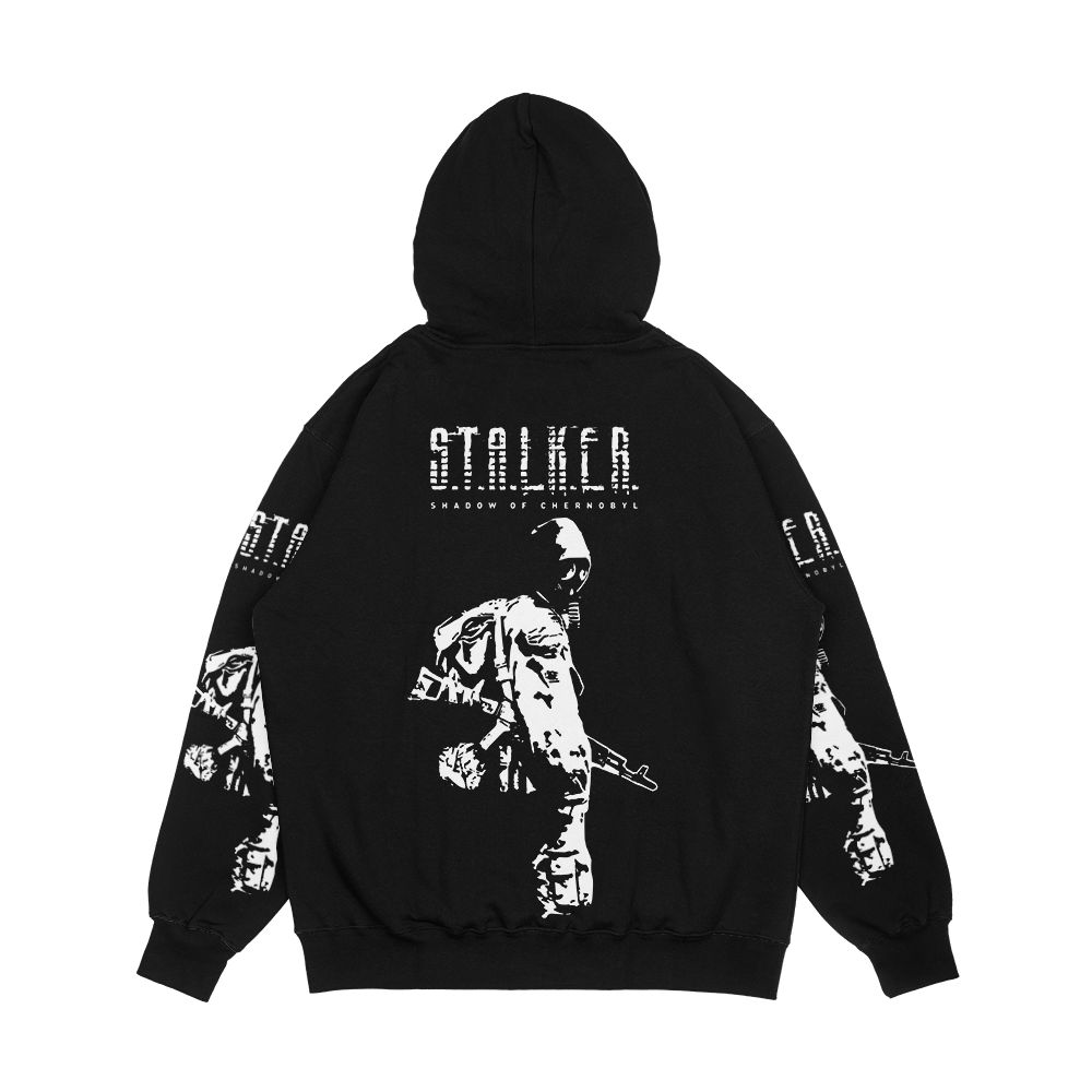 Stalker Soc White Men's All-Over-Print Hoodie - Image 2