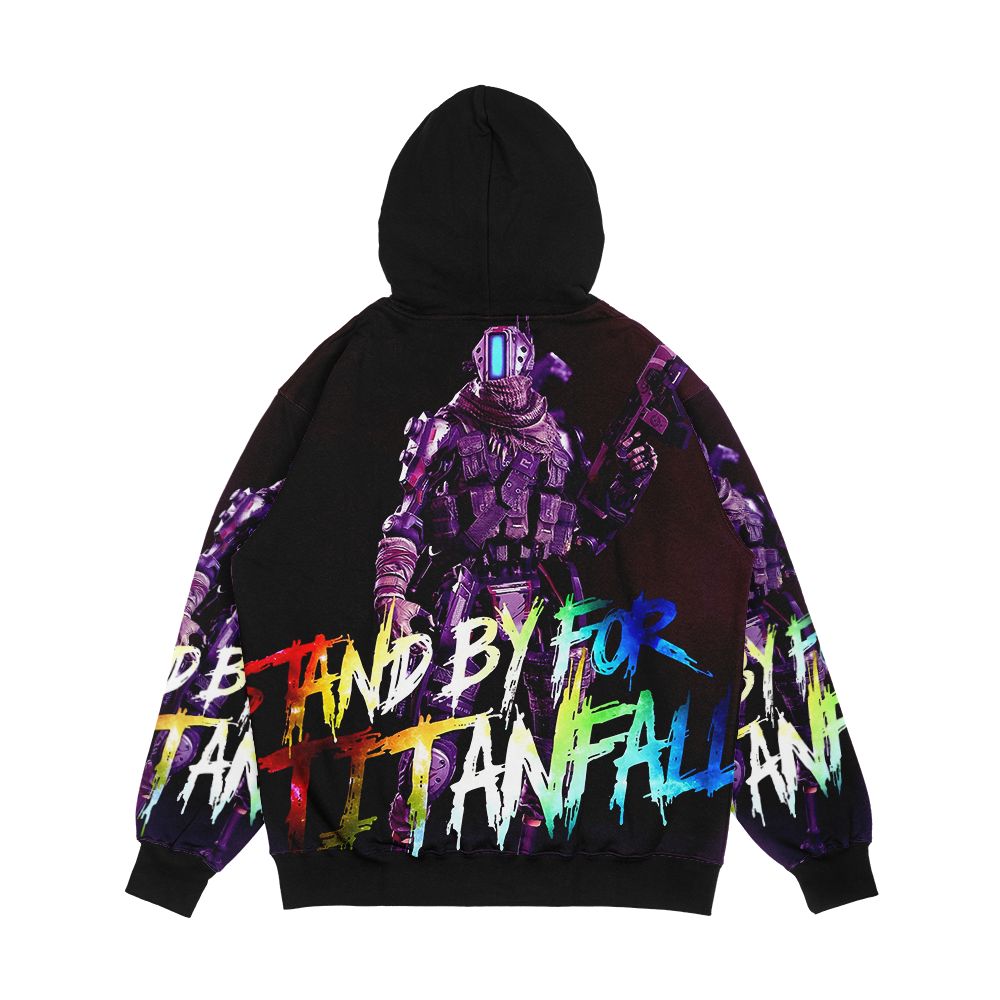 Stand By Holo Pilot 4K Men's All-Over-Print Hoodie - Image 2
