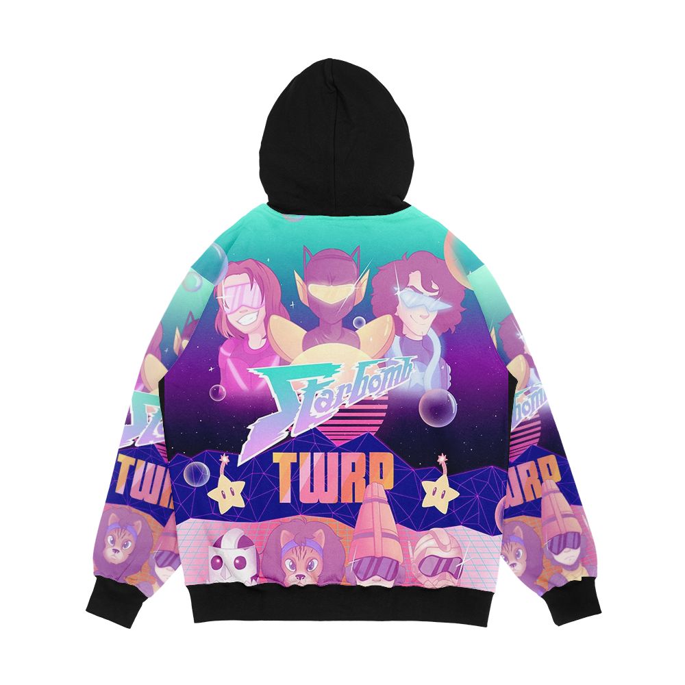 Starbomb Twrp Vaporwave Men's All-Over-Print Hoodie - Image 2