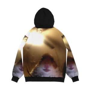 Alternative view of Staring Hamster Meme Men's All-Over-Print Hoodie