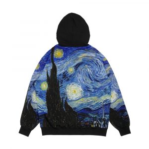 Alternative view of Starry Night Van Gogh Men's All-Over-Print Hoodie