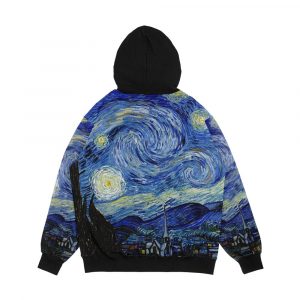 Alternative view of Starry Night Vincent Van Gogh Men's All-Over-Print Hoodie