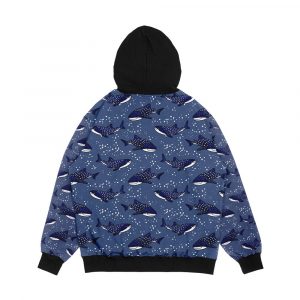 Alternative view of Starry Whale Sharks Dark Version Men's All-Over-Print Hoodie