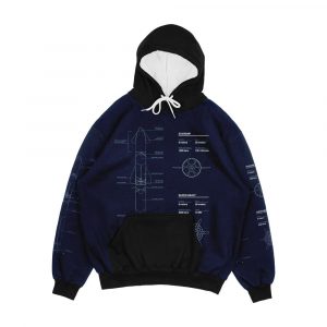 Starship Spacex Blueprint 2020 Men's All-Over-Print Hoodie