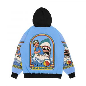 Alternative view of Stay Positive Men's All-Over-Print Hoodie