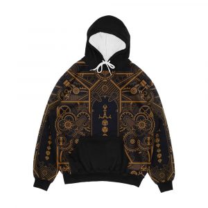 Steampunk Polyhedral Dice Sword Men's All-Over-Print Hoodie