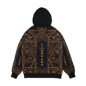 Alternative view of Steampunk Polyhedral Dice Sword Men's All-Over-Print Hoodie