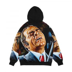 Alternative view of Stelios Kazantzidis Portrait Painting Men's All-Over-Print Hoodie