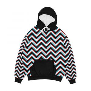 Stereoscopic Chevron Men's All-Over-Print Hoodie