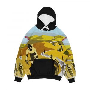 Strade Bianche Retro Cycling Art Men's All-Over-Print Hoodie
