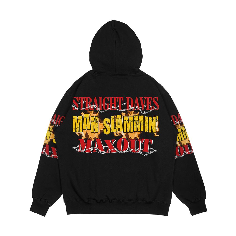 Straight Daves Man Slammin Max Out Men's All-Over-Print Hoodie - Image 2