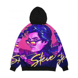 Alternative view of Stranger Things Steve Harrington Available On Mask Men's All-Over-Print Hoodie