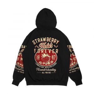 Alternative view of Strawberry Fields Forever Men's All-Over-Print Hoodie