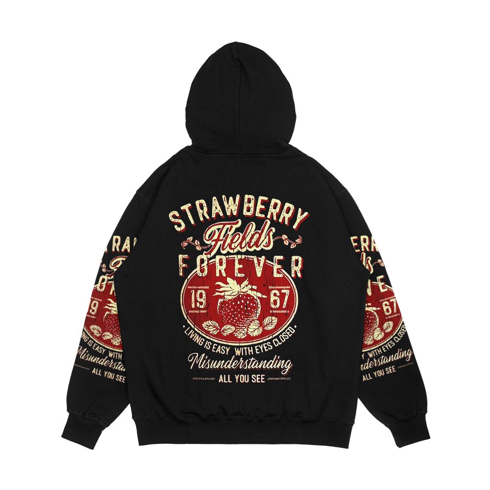 Strawberry Fields Forever Men's All-Over-Print Hoodie - Image 2
