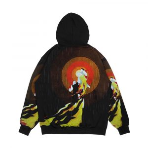 Alternative view of Street Fighter Ken Flaming Shoryuken Men's All-Over-Print Hoodie