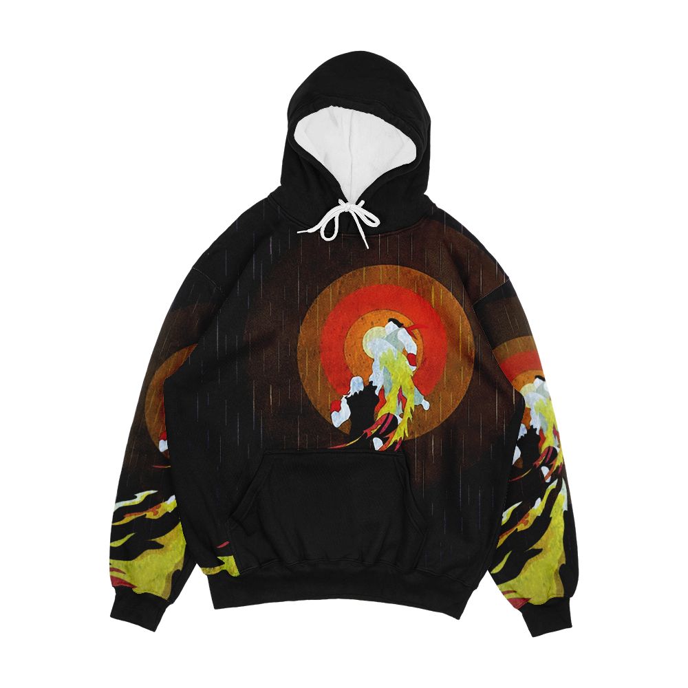 Street Fighter Ken Flaming Shoryuken Men's All-Over-Print Hoodie