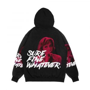 Alternative view of Sure Fine Whatever Pink Men's All-Over-Print Hoodie