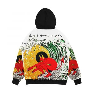 Alternative view of Surf Or Die Men's All-Over-Print Hoodie