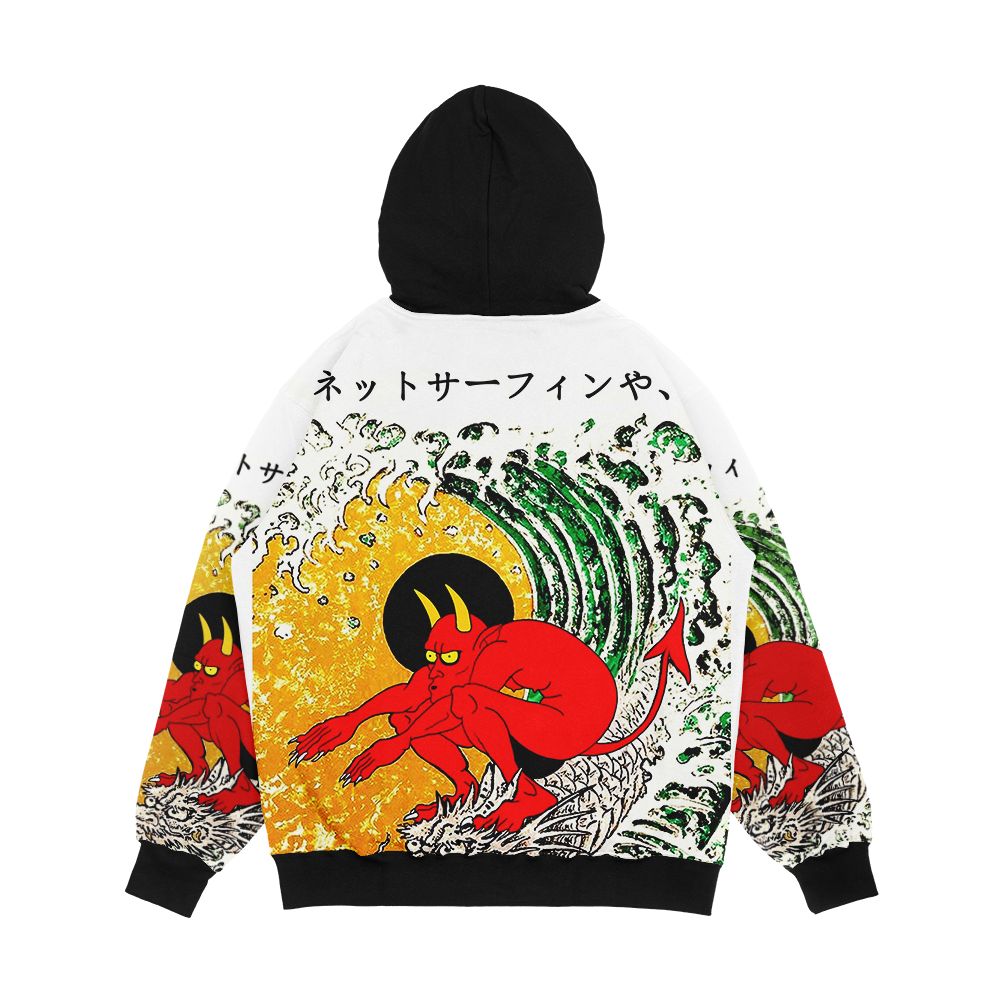 Surf Or Die Men's All-Over-Print Hoodie - Image 2