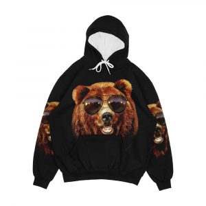 Swag Grizzly Bear In Aviator Sunglass 745 Men's All-Over-Print Hoodie
