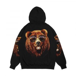 Alternative view of Swag Grizzly Bear In Aviator Sunglass 745 Men's All-Over-Print Hoodie