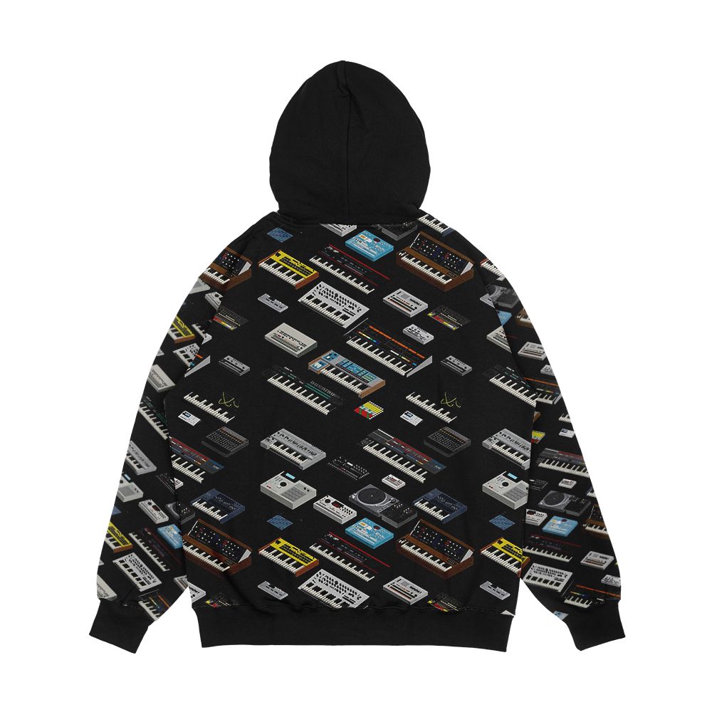 Synthesizer Fan Collection Men's All-Over-Print Hoodie - Image 2