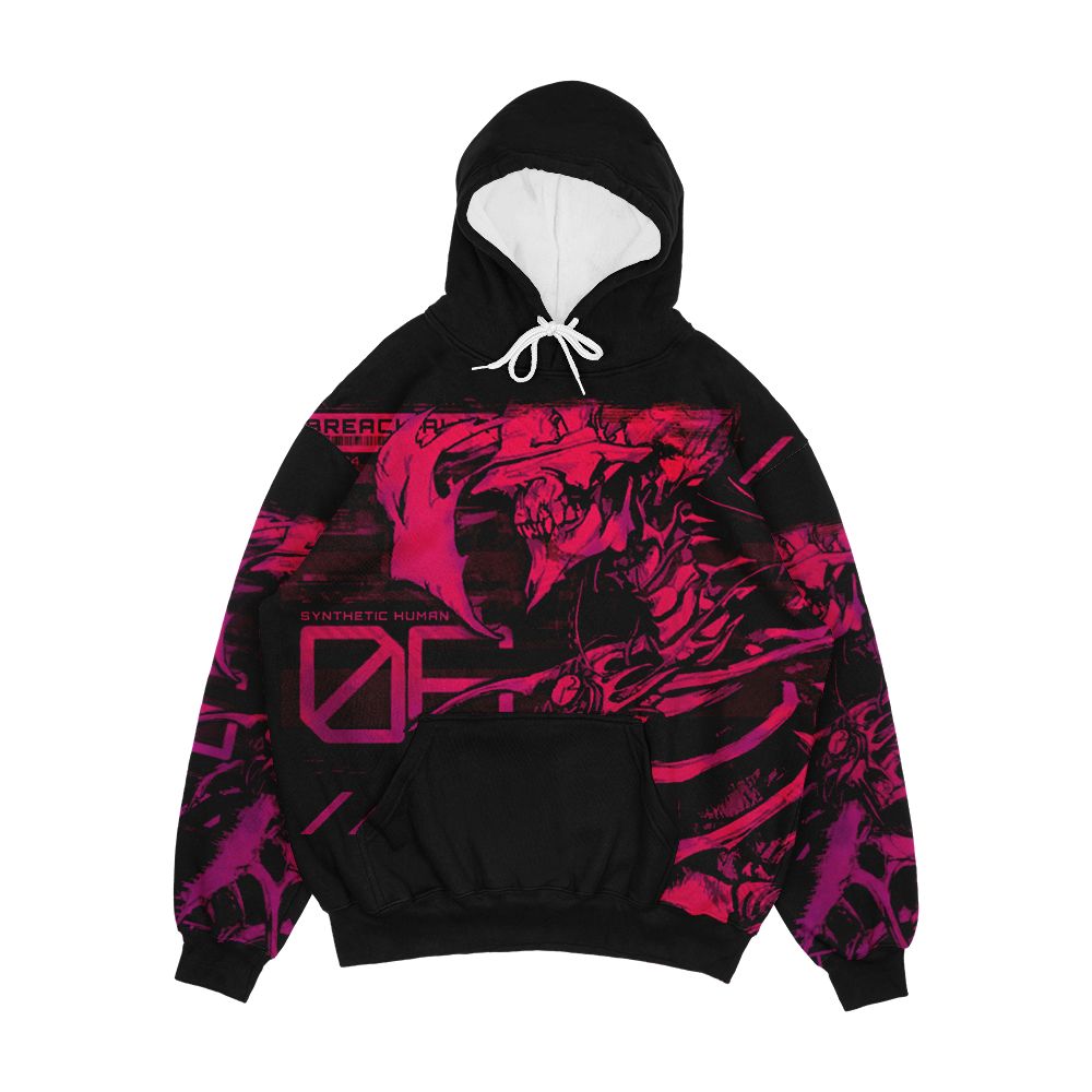 Synthetic Human Neon Biomega Inspired Graphic Men's All-Over-Print Hoodie