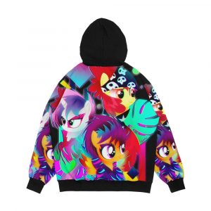Alternative view of Synthwave Cutie Mark Crusaders Men's All-Over-Print Hoodie