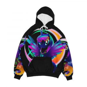 Synthwave Princess Luna Men's All-Over-Print Hoodie