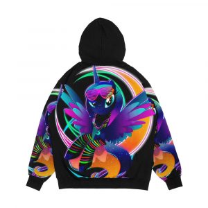 Alternative view of Synthwave Princess Luna Men's All-Over-Print Hoodie