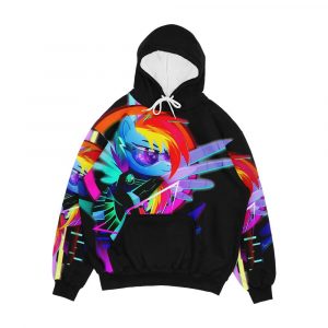 Synthwave Rainbow Dash Men's All-Over-Print Hoodie