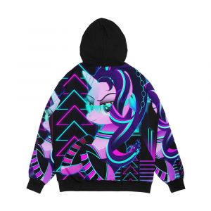 Alternative view of Synthwave Starlight Glimmer Men's All-Over-Print Hoodie