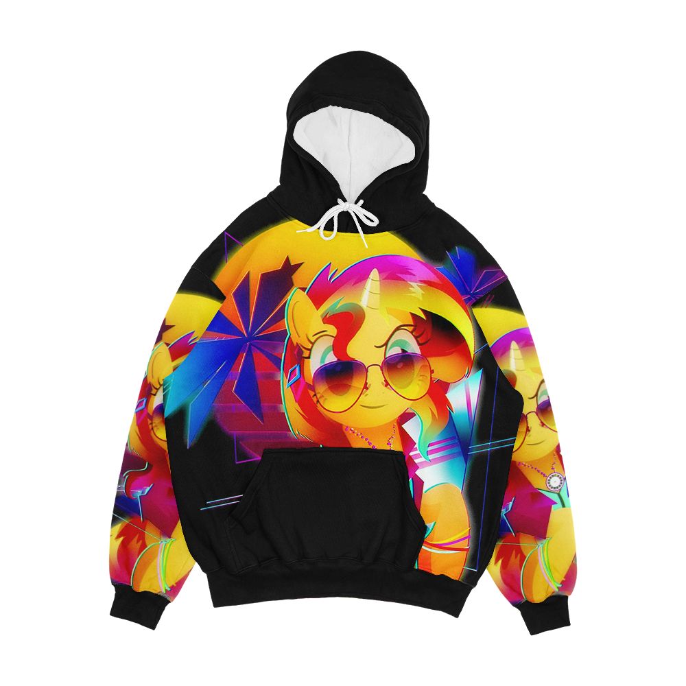 Synthwave Sunset Shimmer Men's All-Over-Print Hoodie