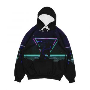 Synthwave Wolf Men's All-Over-Print Hoodie