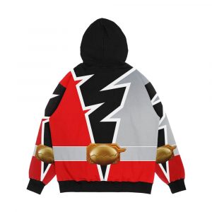 Alternative view of T Rex Fury Red Rangers Dino Fury Men's All-Over-Print Hoodie